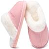 Coswind Pantofole Donna Uomo Invernali Peluche da Casa in Effetto Camoscio | Ciabatte Invernali Calde Casa, Morbide & Comode Slippers, Antiscivolo, Interno/Esterno