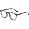 LJCZKA Vintage Occhiali Anti Luce Blu Rotondi Uomo Donna, Occhiali Filtro Luce Blu Antiriflesso Trasparente per Computer Gaming TV