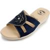 JOMIX Ciabatte Donna Estive con Zeppa 4,8 cm Pantofole da Casa con Strappo Comfort Memory Made in Italy Fascia Regolabile Suola Antiscivolo Punta Aperta Eleganti con Fiore