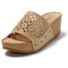 JOMIX Ciabatte Estive da Donna Sandali Zeppa Suola Antiscivolo Eleganti e Alla Moda SD9515