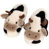 Coswind Pantofole Donna Uomo Invernali Mucca Ciabatte Casa in Memory Foam | Motivo Animali Carini Peluche Calde Morbide Comode Slippers Antiscivolo Interno/Esterno
