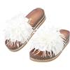 JOMIX Ciabatte Donna Sandali Estive con 3D Fiore Eleganti Suola in Sughero con Bordo Glitter Pantofole per Spiaggia Tempo Libero Vacanze Comodi Antiscivolo