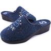 JOMIX Pantofole Donna Invernali Feltro Ricamo LOVE Ombrello e Paillettes Zeppa Bassa Made in Italy Calde e Comode da Casa