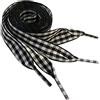 BupiMufi 2,5 cm di larghezza, a quadretti, lacci piatti, per scarpe da ginnastica, stivali e scarpe, 120 cm / 140cm