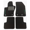 ASC Tappetini Auto Compatibili con Jeep Renegade 2014-2019, Moquette, Bordo Antiscivolo, Battitacco in Gomma, 2 Loghi Ricamati