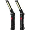 Wigearss 2 Pezzi Torcia Magnetica Ricaricabile USB Lampada da Lavoro Officina Luce LED COB Portatile