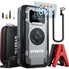 DYEETIC Avviatore Batteria Auto 6000A con Compressore 150PSI, Booster Avviamento per 12V Auto/Motor (All GAS e 10.0L Diesel), Power Bank Avviatore Emergenza con Torcia, Cavi di Avviamento