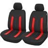 Upgrade4cars Coprisedili Set Anteriori Rosso Estate & Inverno Universale | Per guidatore & passeggero | adatto alla maggior parte delle auto | Inodore & antiscivolo | Qualità collaudata