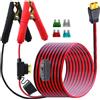 LANMINGLEL Cavo batteria con clip alligatore a XT60 con presa e fusibile da 20A, 14AWG 12V-24V XT60 su morsetti a coccodrillo della batteria, per pannelli solari, centraline portatili, ecc (3M/Con