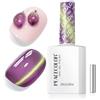 PEACECOLOR Smalto Gel U V/LED Occhio di Gatto 16ml, Effetto Gelatina Viola Scuro con Magnete Incluso