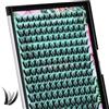 AMZGIRL LASH Ciglia Finte Manga 168Pcs Ciglia Finte Ciuffetti Wet Look Ultra-Sottile Lash Band Estensioni ciglia Spiky Anime Ampio Span Lashes (Kitten, C-10-18mm)