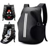 WEPLAN Zaino da Moto Portacasco Impermeabile Cinturino per Casco Moto, Nero