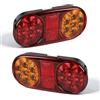 Yuanjoy 2 Pezzi Fanali Posteriori Rimorchio, IP67 12 V/24 V Super Luminoso Impermeabile Frecce Stop Retromarcia Fendinebbia Catadiottro per Rimorchio, Camion, Roulotte, Furgone, Trattore