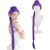 BOOSHMall Rumi - Costume da cacciatore per, parrucca con treccia viola, anime cosplay costume, Halloween, carnevale, giochi di ruolo