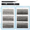 VEGCOO 570 Pezzi Ciglia Finte Extension Ciglia 30-40-50-60-80-100D Curl Ciglia-Finte Ciuffetti per Estendere le Ciglias a Casa Eyelashes Naturali per Ragazze e Donne Principianti ，Scatola blu