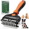 XIHUAN Spazzola per Cani, 3IN 1 Pettine Gatti per Pelo Lungo, Corto, Medio | Toelettatura Professionale Pettine Cane e Gatto per Rimuovere Peli Superflui e Sbrogliare