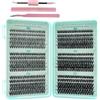 VEGCOO 570 Pezzi Ciglia Finte Extension Ciglia 30-40-50-60-80-100D Curl Ciglia-Finte Ciuffetti per Estendere le Ciglias a Casa Eyelashes Naturali per Ragazze e Donne Principianti con Accessori(8-16mm)