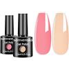 Senvenski Nudo Rosa Smalto Semipermanente per Unghie Kit, Luce Bambino Rosa Morbido Palido Semipermanente Gel UV LED Vernice Manicure Nail Art Regalo (CS2-027)