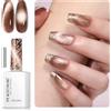 PEACECOLOR Smalto Gel U V Occhio di Gatto 16ml, Effetto Olografico Caramello con Magnete Incluso