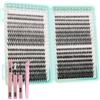 VEGCOO 640 Pezzi Ciglia Finte Extension Ciglia, 30D-40D-50D-60D Curl Ciglia Finte Ciuffetti, 8-16mm Eyelash Extension kit per Donne Confezione regalo verde