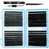 VEGCOO 560 Pezzi Ciglia Finte Extension Ciglia, 60-100-120-150D Curl Ciglia Finte Ciuffetti, 10-16mm Kit Eyelash Extension per Ragazze e Donne