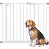 PawHut Cancellino per Cani Larghezza Regolabile Fino 94 cm, Bianco | Cancello per Cani e Animali Domestici, Fissaggio a Pressione Senza Fori, Chiusura Automatica