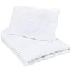 Totsy Baby Piumino per lettino e cuscino Set coperta culla microfibra neonato | bianco 100x135 cm piumone per bambino imbottitura leggera traspirante caldo morbido tutte stagioni orsetto