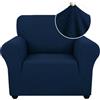 Ystyle Elasticizzato Copridivano 2 Posti con Braccioli, Blu | Copri Divano Antigraffio Gatto, Fodere Copridivani Antiscivolo Antimacchia Lavabile, Copripoltrona Bottom Con Elastica
