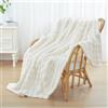 Topfinel Plaid Matrimoniale,Coperta Pile Termica Pelosa Morbida,Calda e Confortevole,OEKO-TEX,Coperta Letto Singolo,Adatta per Divano, Letto e Picnic,130 x 150 CM,Bianco