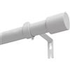 DXRPO Bastone Tenda Estensibile 90-240 cm Bianco Opaco, Ø 25 mm Bastone per Tenda in Metallo Montaggio a Muro con Tappi & Supporti, Stabile Regolabile Facile da Installare