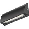 ledscom.de Applique LED/luce scale SEGIN per esterni, IP54, piatto, downlight, nero opaco, angolare, 6,2 W, 566lm, bianco caldo