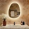 S'AFIELINA Specchio Bagno con Luce LED Retroilluminato Asimmetrico 60x45 cm | Specchio da Parete Bagno, Antiappannamento, Controllo Touch, Dimmerabile, 3 Temperature Colore, Verticale o Orizzontale