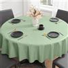 Romanstile Piccola Tovaglia Rotonda 120 cm Verde Salvia Facile da Pulire in PVC, Tovaglia Impermeabile e Lavabile, Perfetta per Picnic, Barbecue, Feste di Compleanno e Esterni in Primavera e Estate