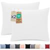 Dreamzie Federa Cuscino 60x60 cm, Set di 2 - Per i Cuscini 60x60cm - Federa da Cuscino - Copri Cuscino per Letto in Microfibra con Cerniera - Oeko-Tex, Bianco