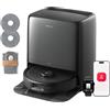 roborock Qrevo 2 Pro Set Robot Aspirapolvere Lavapavimenti 25.000Pa, Nero | Panno Estensibile, Antigroviglio, Autopulizia Panno 75°C, Rimozione Automatica dei Panni, Evita Ostacoli