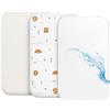 Sweety Fox Lenzuola 3-in-1 - Lenzuola Culla Cododo con Angoli (Set da 2) + 1 Coprimaterasso Impermeabile con Elastico 3-in-1-55x90 cm - Per Culla Co-sleeping, Lettino - Bimbo Bimba - Arancione