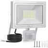 CLY Faretto Led Da Esterno Con Sensore Di Movimento 60W Faro Led Esterno | 5200LM Faretti Da Esterno 70 Leds 6500K Bianca Fredda Luce Led Esterne Con Sensore IP66 Impermeabile Per Garage Giardino