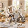 MAMIZO Scivolo per Bambini, Toddler Climber Swing Set, 5 in 1 Parco Giochi, con Altalena, Scivolo, Scala da Arrampicata, Telescopio, Deposito, Set di Giochi per Interni all'aperto, Scivolo Indipendente