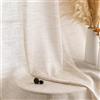 MIULEE Voile Tende Lino Traslucide, Naturale, 140x300cm, 2 Pannelli | Tende a Pannello per Interni Lino, Tessuto Leggero, Ideali per Soggiorno, Camera da Letto, Finestre e Porte Balcone