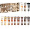 AOOWU Kit di Riparazione di Mobili, 12 Colori Set di Riparazione in Laminato, Kit di Riparazione per Legno, Stucco per Legno Riparare Eventuali Graffi, Crepe, Fori per Pavimenti, Tavoli, Porte