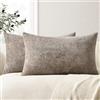 Topfinel Federe Cuscini Divano 30x50 cm Set Di 2 Color Kaki，Federe Cuscino Letto, Decorazioni Casa, Tessuto Ciniglia Fodera Decorativa Per Da Con Cerniera Nascosta Adatta Divano Letto Giardino