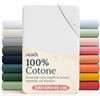 Laleni Lenzuola Culla Neonato - Lenzuola Lettino - Lenzuola Carrozzina Neonato - Coprimaterasso Culla con Angoli Elastici - Coprimaterasso Lettino 100% Cotone 135gsm - Bianco - Box quadrato 100x100cm