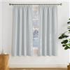 PONY DANCE Tende Corte Oscuranti Termiche per Interni con Fettuccia | per Camera da Letto, Cameretta Bambini, Finestre Piccole, OEKO-TEX, 2 Pezzi L 140 x A 160 CM, Bianco Grigiastro