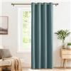 PONY DANCE Tenda Oscurante Termica Isolante da Interno per Soggiorno | per Camera da Letto, Blackout, per Porta Interna, con Anelli, Privacy, Anti-UV, 1 Pezzo L 140 x A 240 CM, Blu Artico