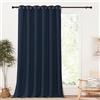 PONY DANCE Tende Oscuranti Termiche Isolanti per Camera da Letto | Divisoria Interni, per Soggiorno, per Salotto, con Anelli, Privacy, Separa Ambienti, 1 Pezzo L 200 x A 245 CM, Blu Scuro