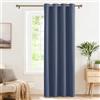 PONY DANCE Tenda Oscurante Termica Isolante da Interno per Soggiorno | per Camera da Letto, Blackout, per Porta Interna, con Anelli, Privacy, Anti-UV, 1 Pezzo L 140 x A 240 CM, Blu Foschia