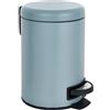 Baroni Home Pattumiera Bagno con Pedale, Cestino spazzatura Moderno, Pattumiera di design in ceramica per il bagno, 24x17x25 cm, Blu Avio