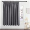 PONY DANCE Tenda Oscurante Termica Isolante Freddo e Caldo con Fettuccia | per Soggiorno, Camera da Letto, per Interni Blackout, Privacy, OEKO-TEX, 1 Pezzo L 280 x A 175 CM, Grigio