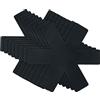 Flintronic Separatori Pentole, 8pz-38CM(Nero) | Proteggi Pentole e Salvapadelle, Perfetti per Pentole e Padelle Antiaderenti in Acciaio Inox, Ghisa, Ceramica