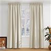 PONY DANCE Tenda Oscurante Termica Isolante Freddo e Caldo da Interno | 2 Pezzi L 140 x A 280 CM, per Camera da Letto, Soggiorno, con Fettuccia, Privacy, Blackout, OEKO-TEX, Beige Chiaro